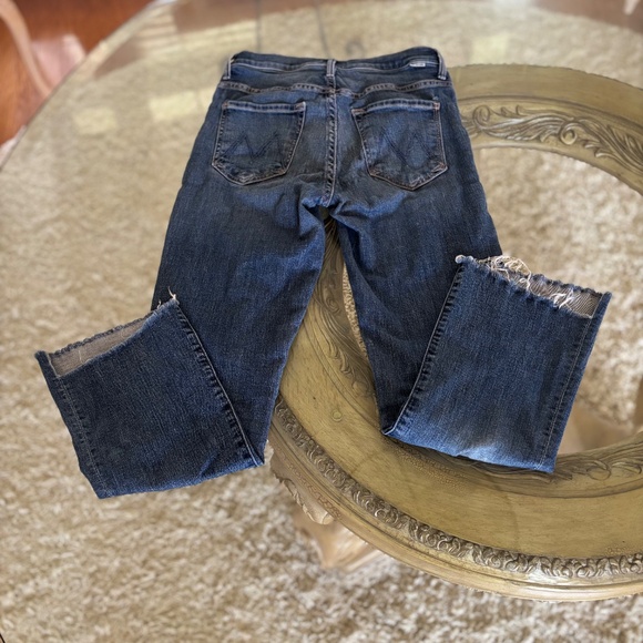 Mother Jeans Women's Size 26 The Insider Crop Step Fray Girl Crush Raw Hem - Picture 3 of 13